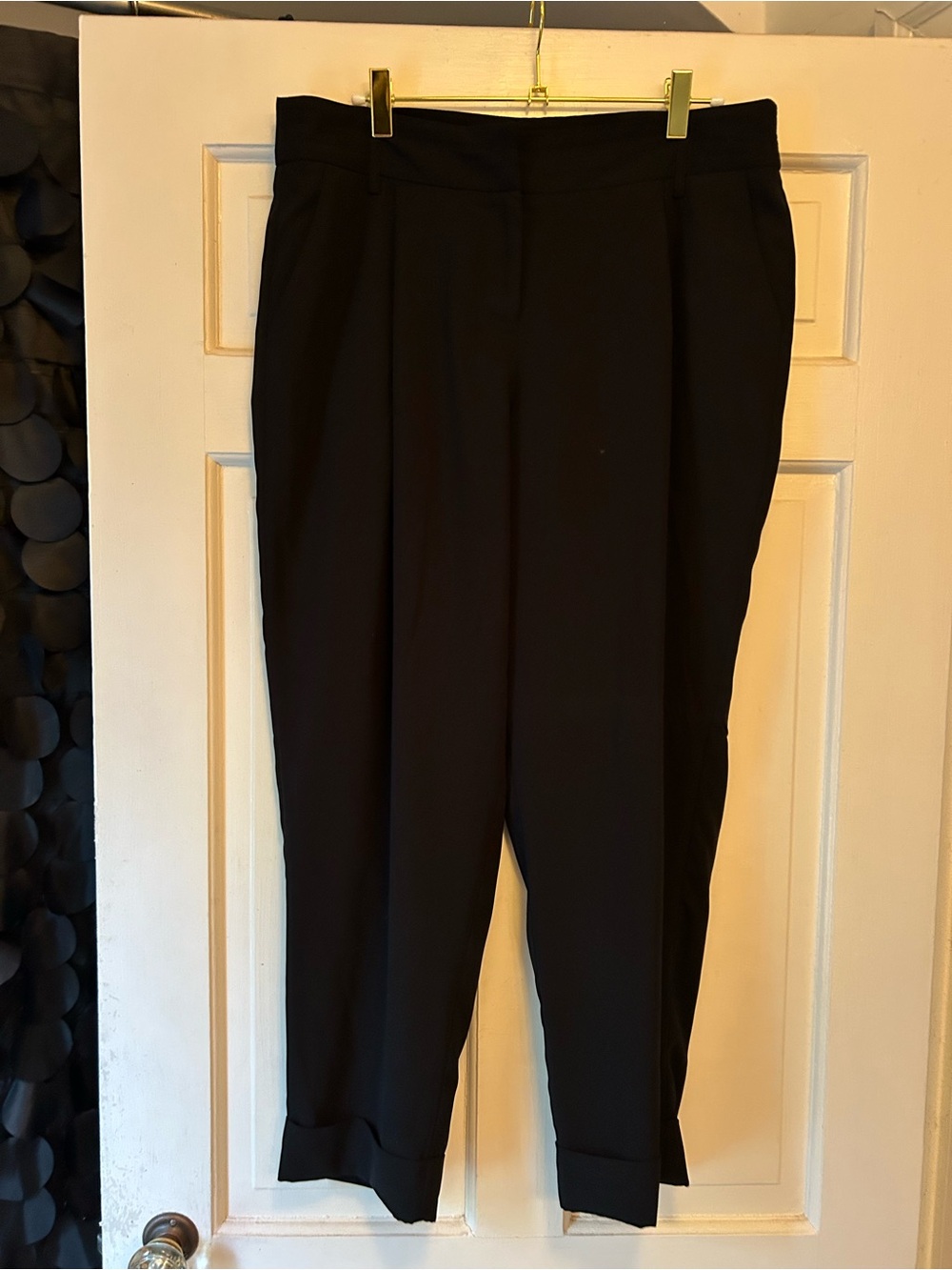 Jennifer Lopez Black Cropped Tailored Pants